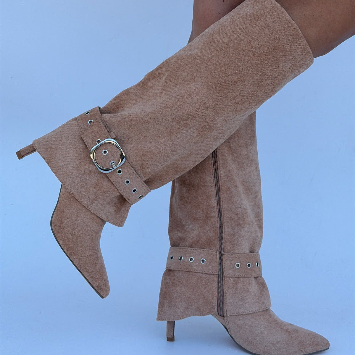 Bota 1 Hebilla Beige