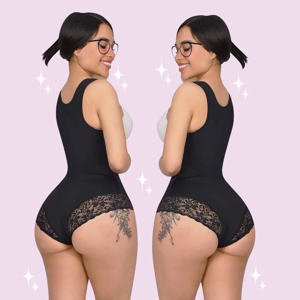 Faja Body Premium Tiras Gruesas Negra Original Moda King