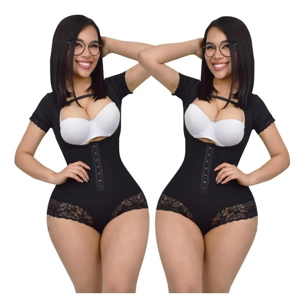 Faja Body Premium Manga Corta Negra Original Moda King