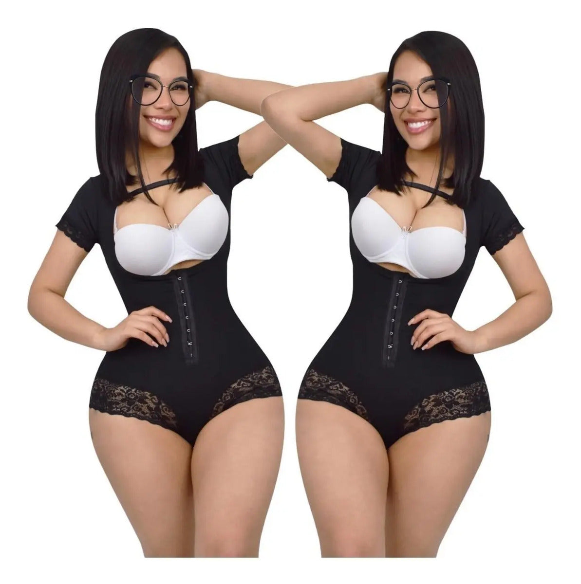 Faja Body Premium Manga Corta Negra Original Moda King