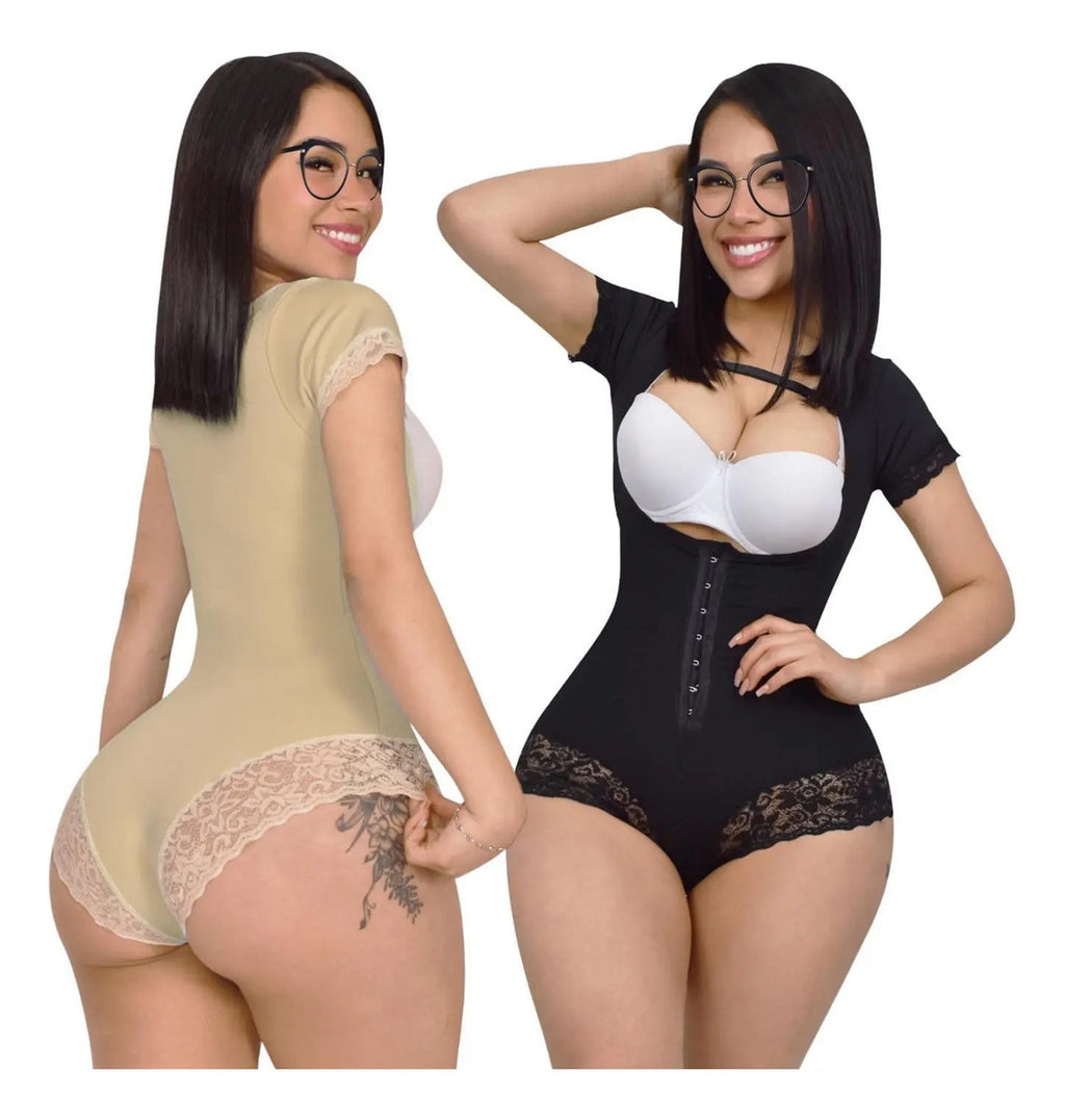 Faja Body Premium Manga Corta Negra Original Moda King