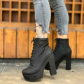 Mara alto cordones negro